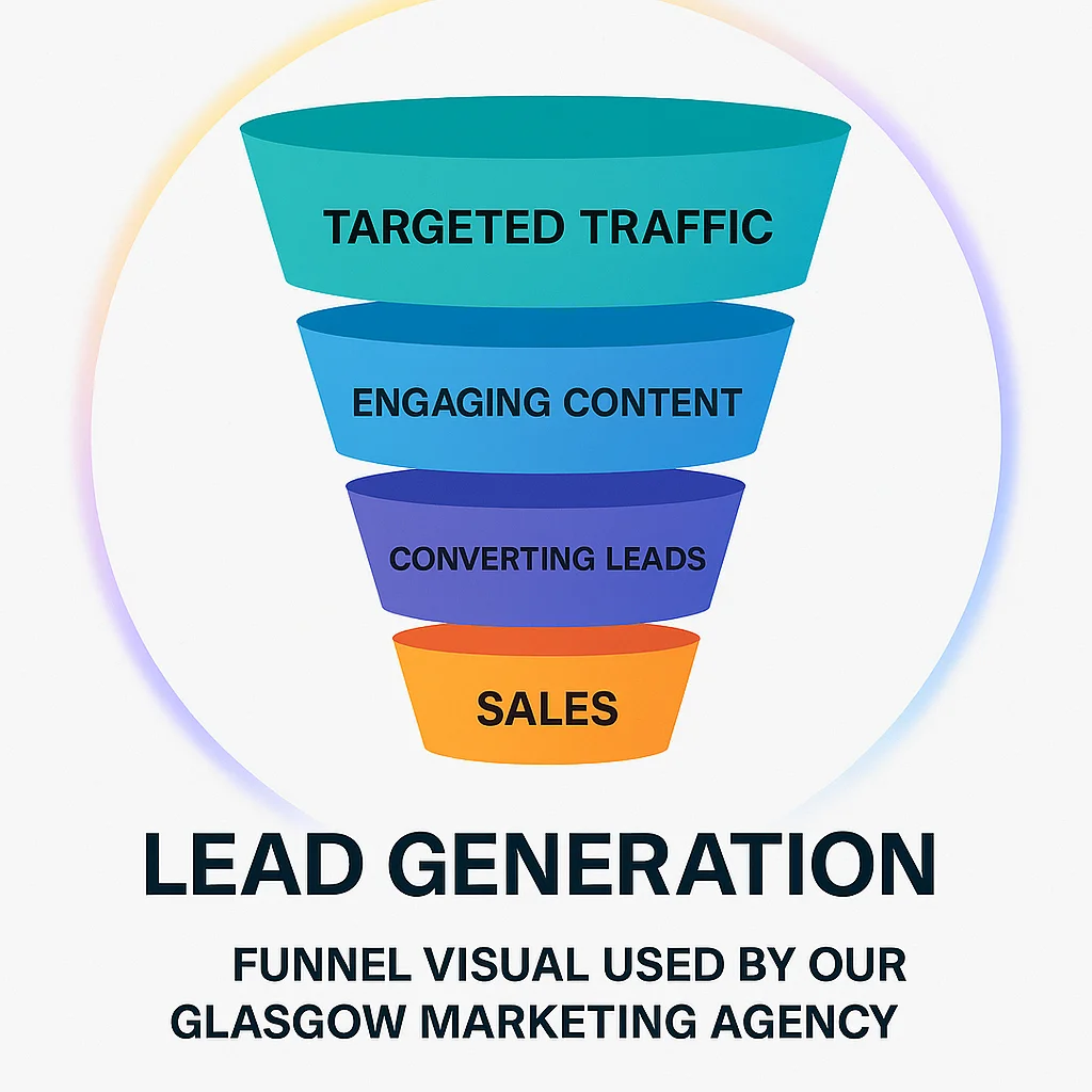 Lead generation funnel used by our Glasgow digital marketing agency